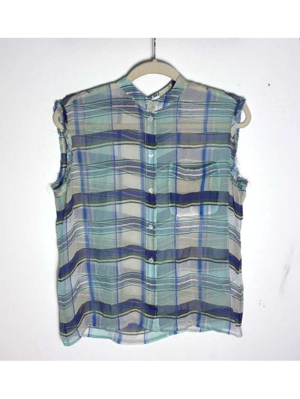 Equipment Femme XS Sheer Silk Blouse